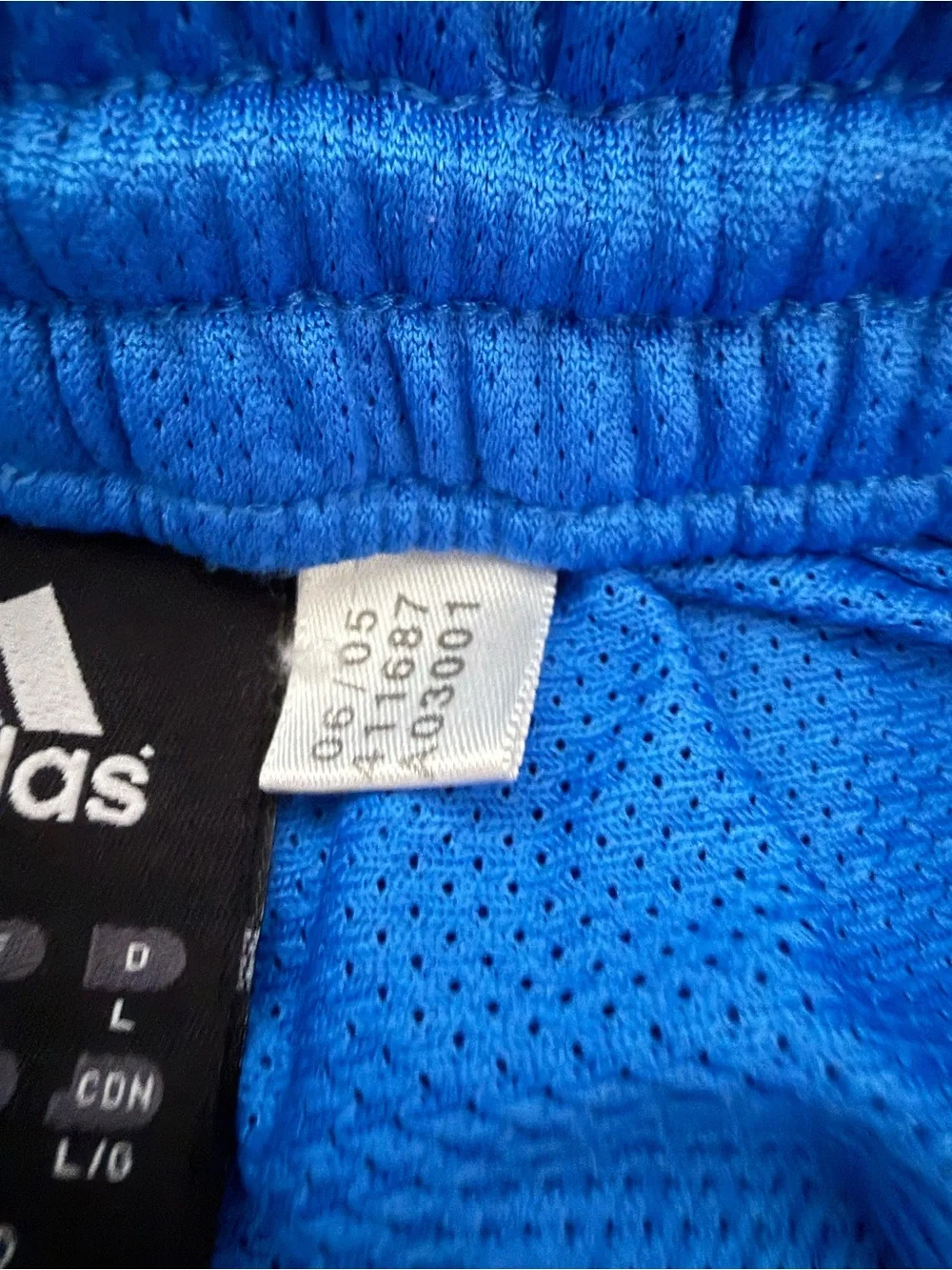 Vintage Adidas Track Pants Mens Blue 3 White Stripes A03001 Size L ClimaProof